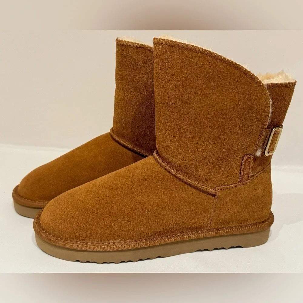 NEW Style & Co. Women’s Teenyy Winter Booties in Chestnut Size 8